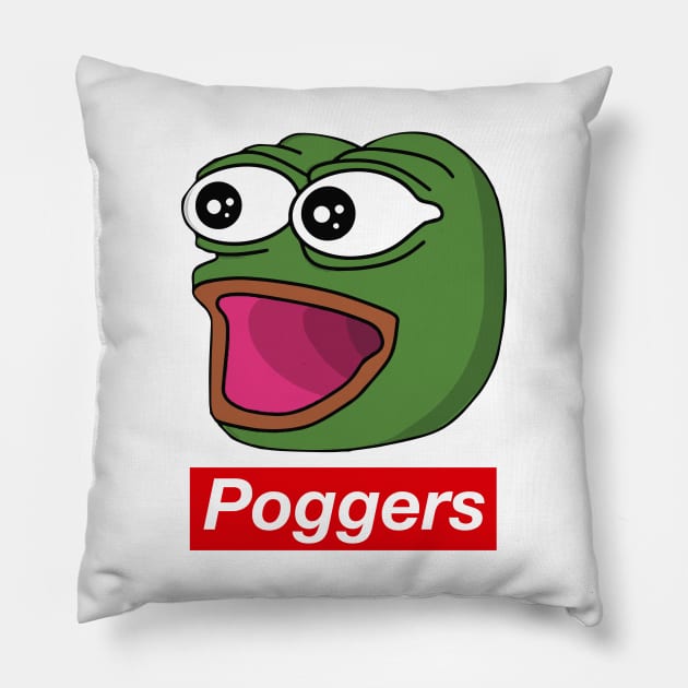 Poggers Pillow by RetroFreak