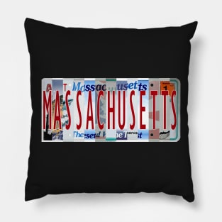 Massachusetts License Plates Pillow