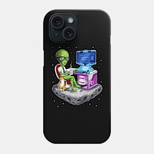 Space Alien Programmer Phone Case