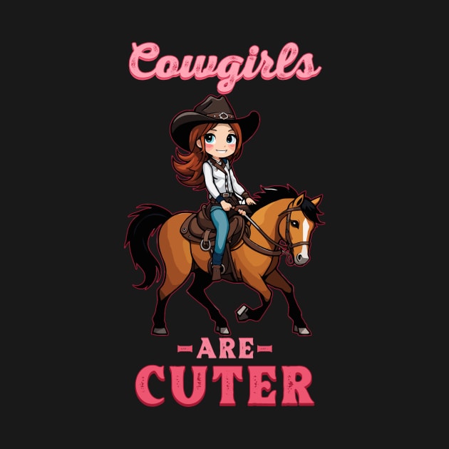 Cowgirls Are Cuter I Equestrian Pony And Horse Fan by biNutz