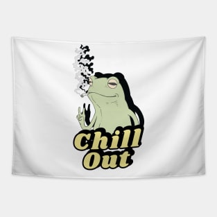 Frog Smoking Chill Out Retro Tapestry