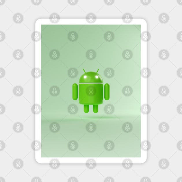 Android Robot Magnet by VonKagaoan
