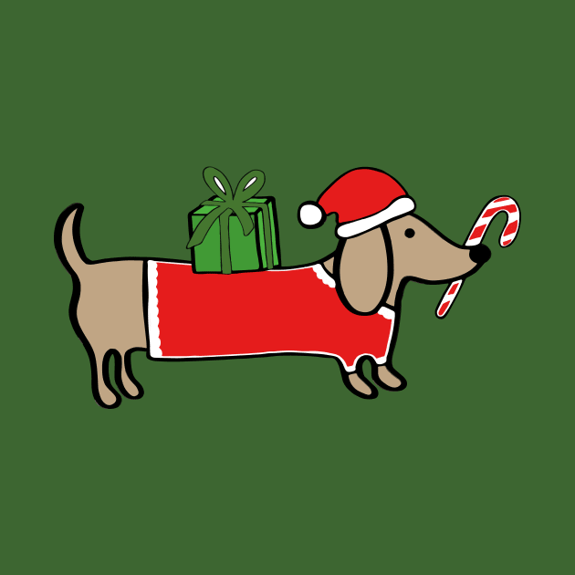 Christmas dachshund by bigmomentsdesign