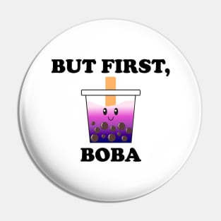 But First, Boba - Cute Galaxy Boba Bubble Tea Pin