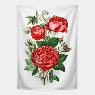 Red Rose Flower Bouquet Tapestry