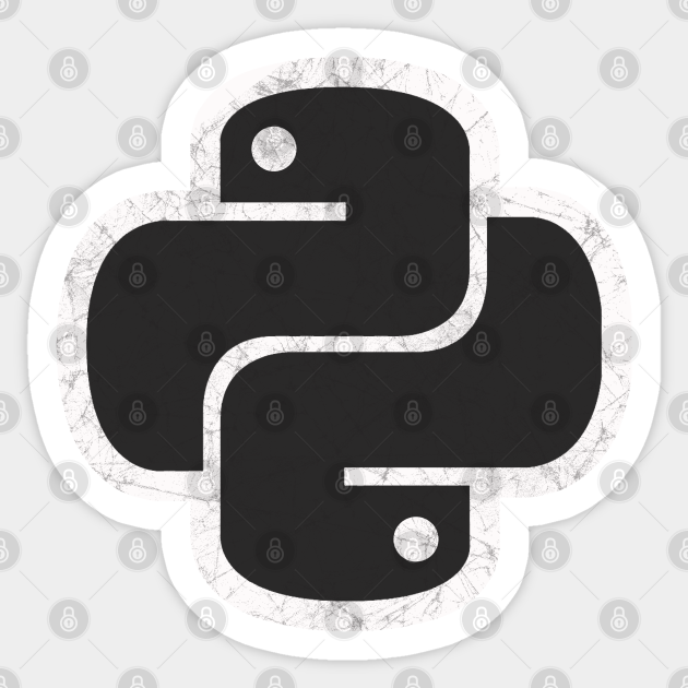 Python Black - Python - Sticker | TeePublic