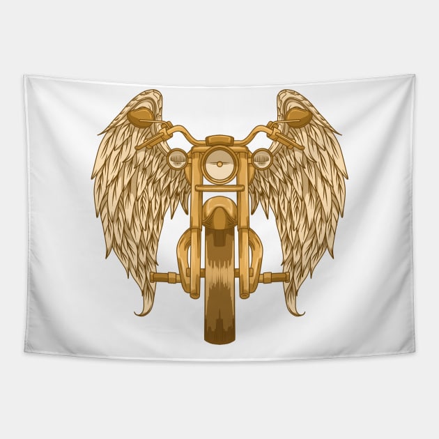 Motorcycle with Angel wings Tapestry by Markus Schnabel