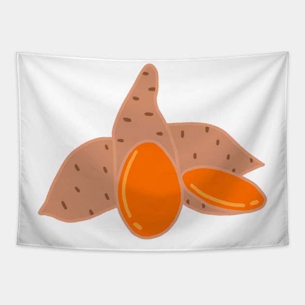 sweet potato Tapestry by Crazena