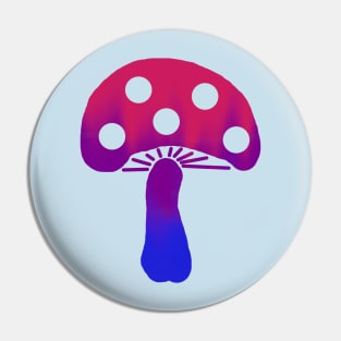 Bi Pride Mushroom Pin