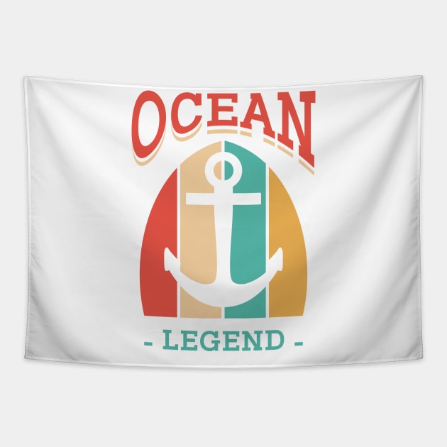 Ocean Legend Tapestry by VEKTORKITA