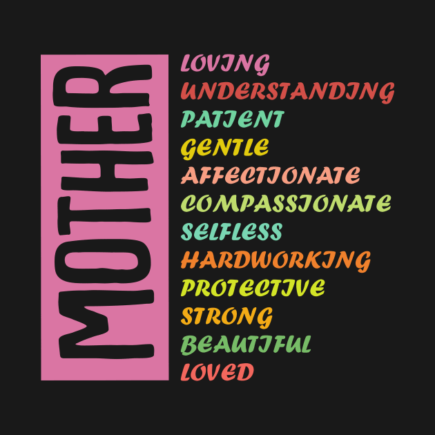 MOTHER Meaning Shirt I Love Mom Mothers Day by Sky at night