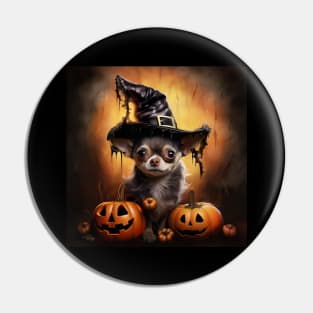 Happy Chihuahua Halloween Pin