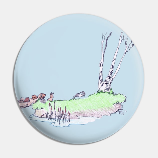 Fritter's Spring: Misty Morning Mound Island Lispe Pin by Lispe