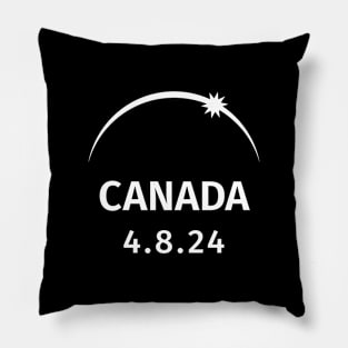 4.8.2024 Solar Eclipse Canada Pillow