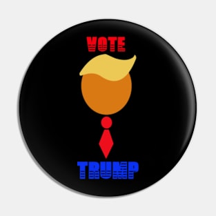 Vote Trump: Trump Hair Design with Tie Pin