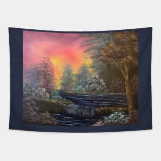 Dark Waterfall Tapestry