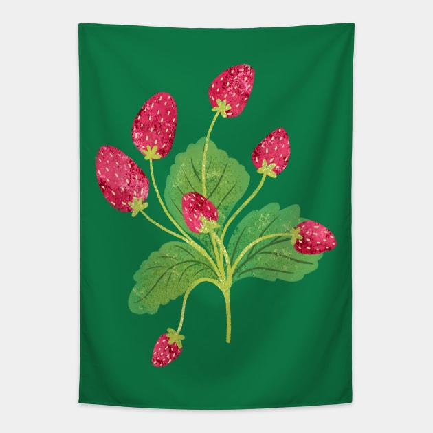 Strawberries Tapestry by SWON Design