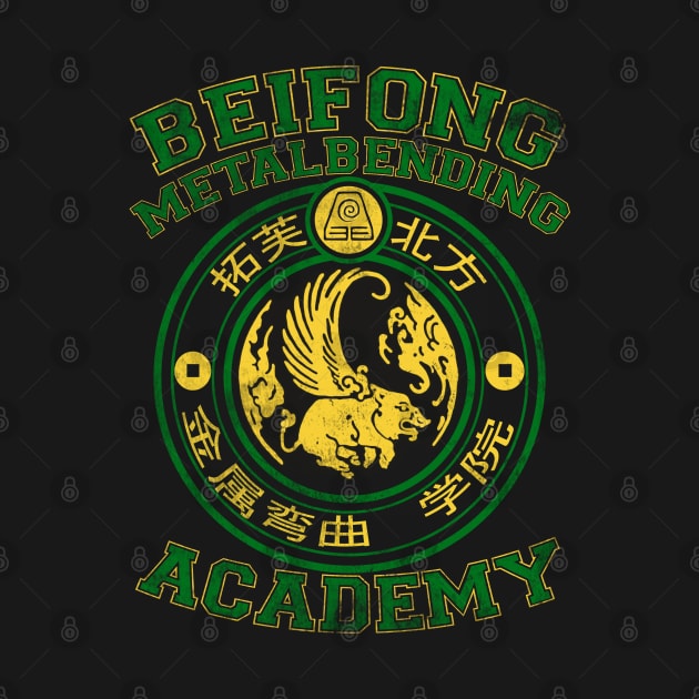 Beifong Metalbending Academy - Green & Gold by KumoriDragon