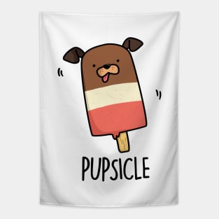 Pupsicle Cute Puppy Popsicle Pun Tapestry