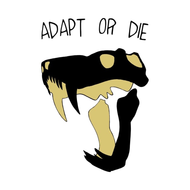 "ADAPT OR DIE" Gorgonopsid by Underfoot - The Paleontology Brand