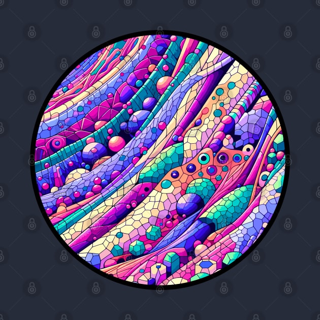 Abstract Histology Symphony: Colorful Micro Patterns by AmandaOlsenDesigns