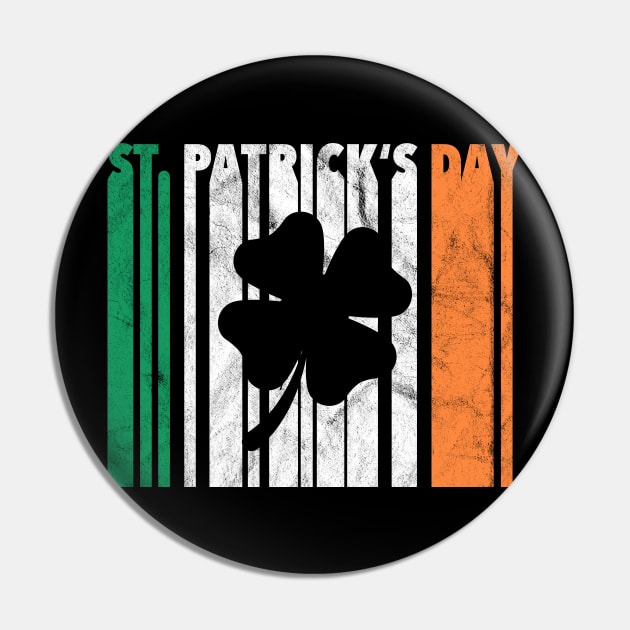 Saint Patrick's Day Retro Shamrock Vintage Gift Pin by JeZeDe