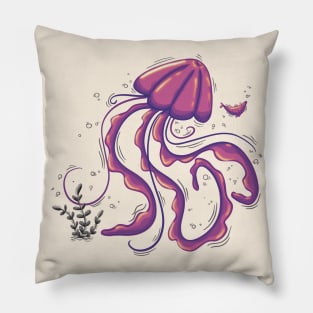 Jellyfish illustration Pillow