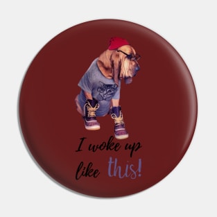 Bloodhound funny dog woke up Pin