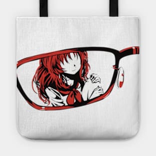 TGILFHG1 The Girl I Like Forgot Her Glasses Suki na Ko ga Megane wo Wasureta kawaii cute ai mie wearing glasses aesthetic minimalist anime manga characters otaku weeb vector design x Animangapoi 2023 Tote