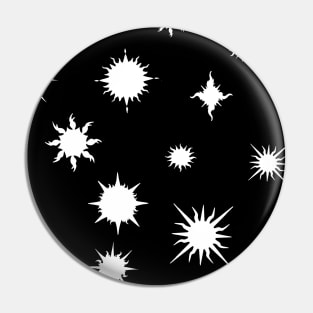 Gothic White Stars Pattern Pin