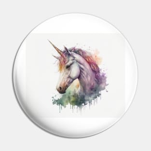 Unicorn Watercolour Painting Pin