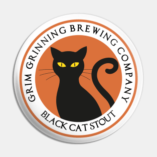 Black Cat Stout Grim Grinning Brewing Company Pin