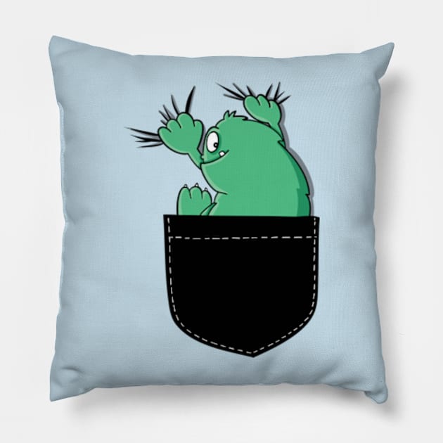 Monster in my pocket Pillow by LouMax