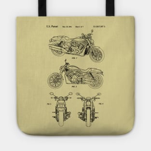 Motorcycle Designs Patent Print 2006 Tote