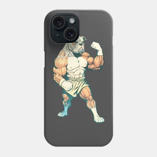 Muscular dog boxing Phone Case