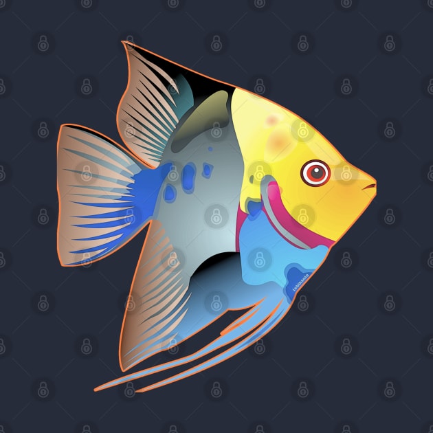 Multicolored fish fish color by Lebihanto