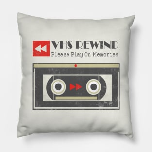 VHS Rewind - Press Play On Memories Y2K Pillow
