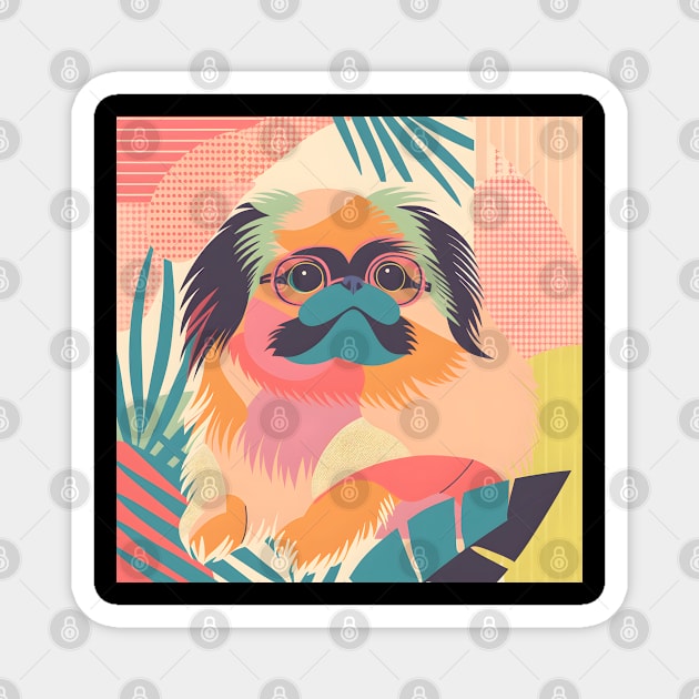 Pekingese in 80's Magnet by NatashaCuteShop