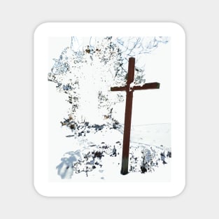 Cross in the Snow Magnet