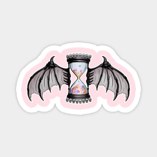 Pastel Memento Candy Mori Bat Wings Hourglass Magnet