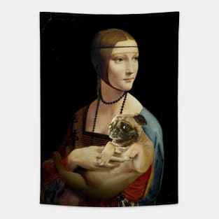 Lady with a Pug Tapestry