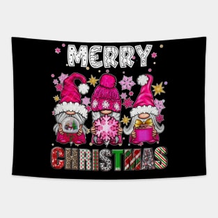 Merry Christmas Gnome Family Funny Xmas Tree Women Men Kids Tapestry