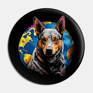 Australian Cattle Dog Earth Day Pin