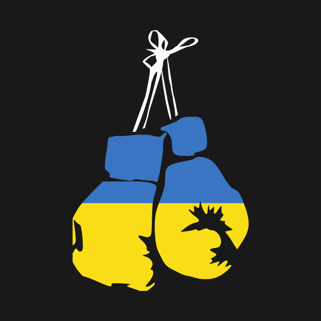 Ukrainian Boxing Gloves for Ukraine Boxing Fans by Shirtttee