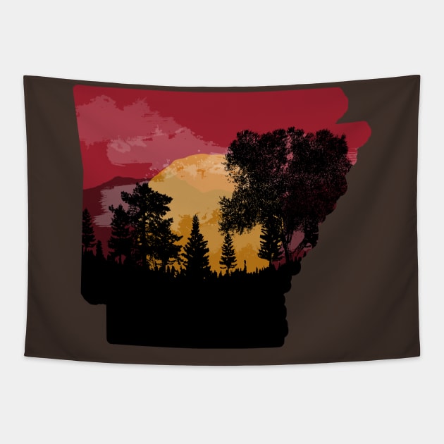 Arkansas Sunset (NO distress) Tapestry by rt-shirts