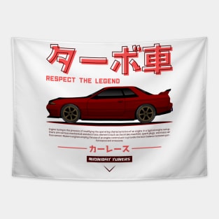 Red JDM GTR R32 Legend Tapestry