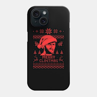 Clint Eastwood Merry Christmas - Red Phone Case