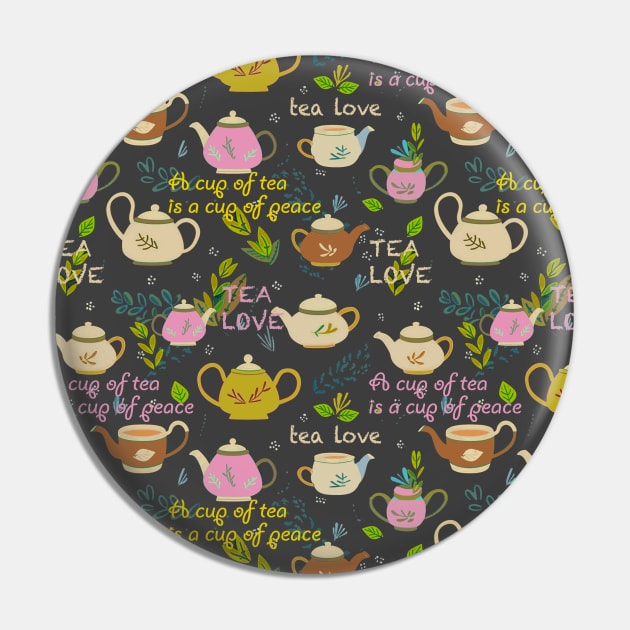 Tea relax Pin by Remotextiles