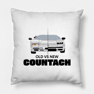 Old VS New Countach Pillow