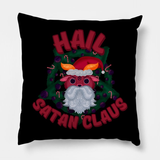 Hail Satan Claus Pillow by GiveMeThatPencil